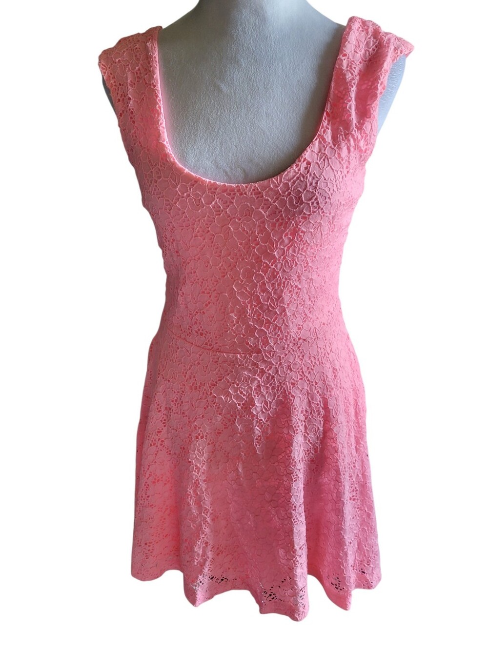 Candies Lace Skater Dress Pink sz S